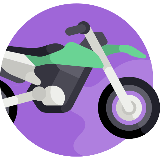 motocross Detailed Flat Circular Flat ikona