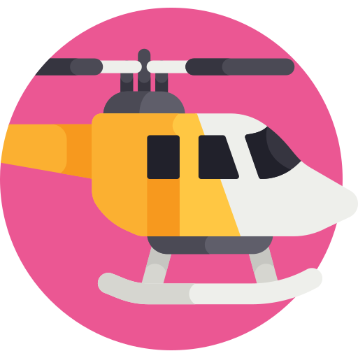 Helicopter Detailed Flat Circular Flat icon