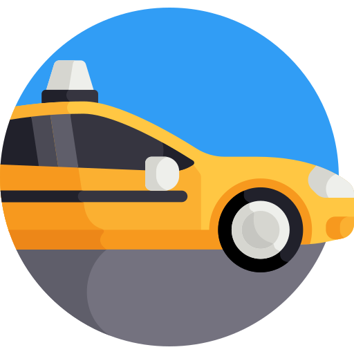 Taxi Detailed Flat Circular Flat icono