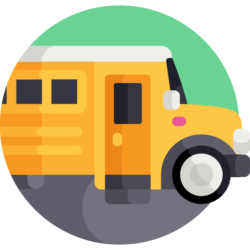 학교 버스 Detailed Flat Circular Flat icon