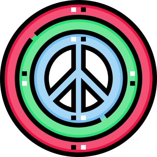 Peace symbol Detailed Straight Lineal color icon