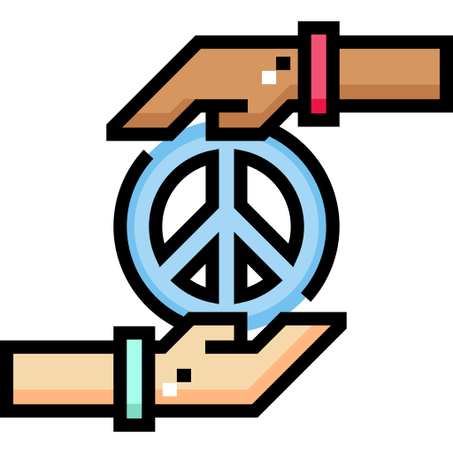 Peace symbol Detailed Straight Lineal color icon