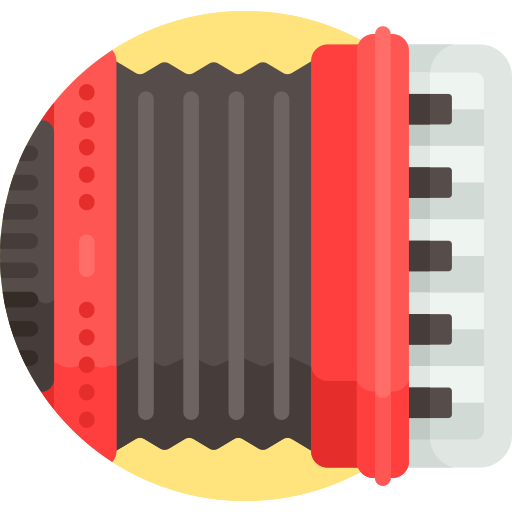 accordéon Detailed Flat Circular Flat Icône