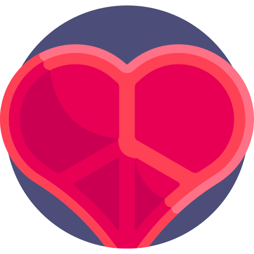 Corazón Detailed Flat Circular Flat icono
