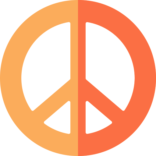 simbolo di pace Basic Rounded Flat icona