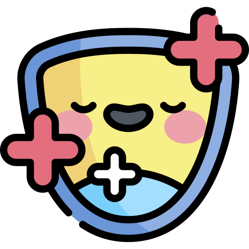 Shield Kawaii Lineal color icon