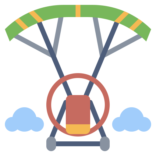 Powered parachute Surang Flat icon