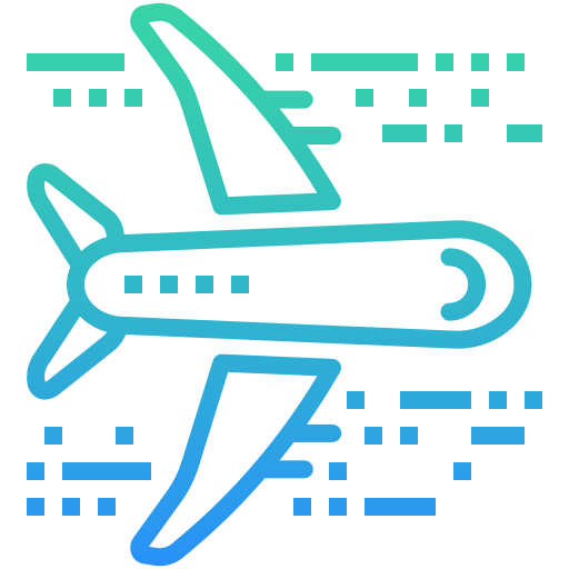 vliegtuig Winnievizence Outline gradient icoon