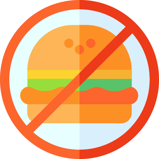 No fast food Basic Straight Flat icon