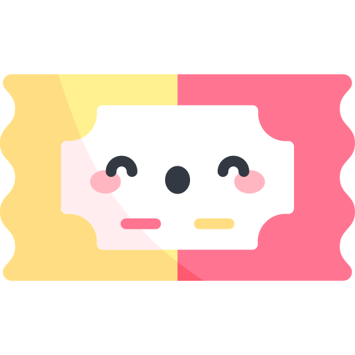 Ticket Kawaii Flat icon