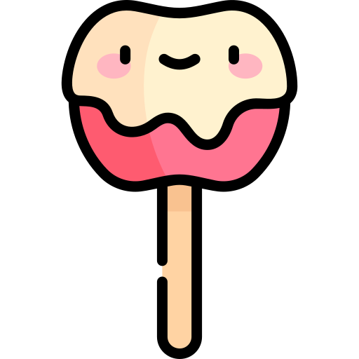 Caramelized apple Kawaii Lineal color icon