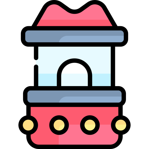 Ticket office Kawaii Lineal color icon
