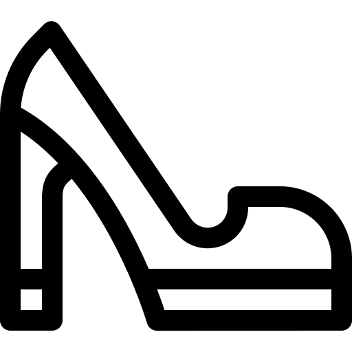 wysoki obcas Basic Rounded Lineal ikona