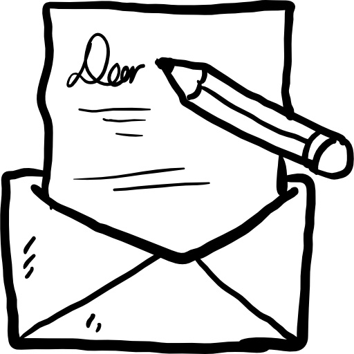 lettre Hand Drawn Black Icône