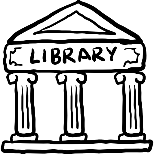 Library Hand Drawn Black icon