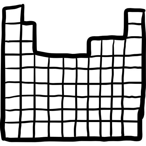 tabla periódica Hand Drawn Black icono