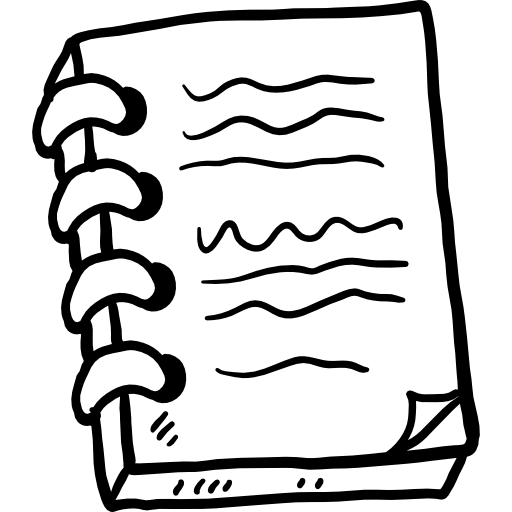 Notebook Hand Drawn Black icon