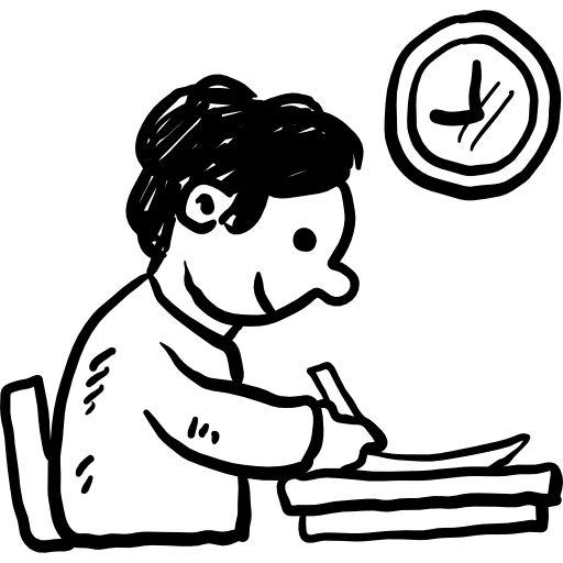 egzamin Hand Drawn Black ikona