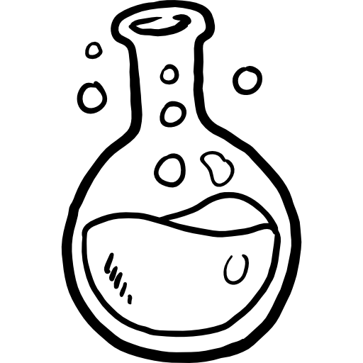 Flask Hand Drawn Black icon
