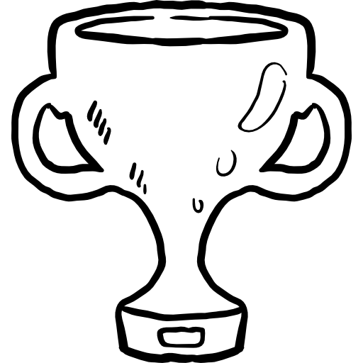 trophée Hand Drawn Black Icône