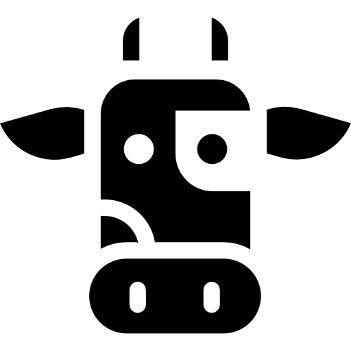 vaca Basic Rounded Filled icono