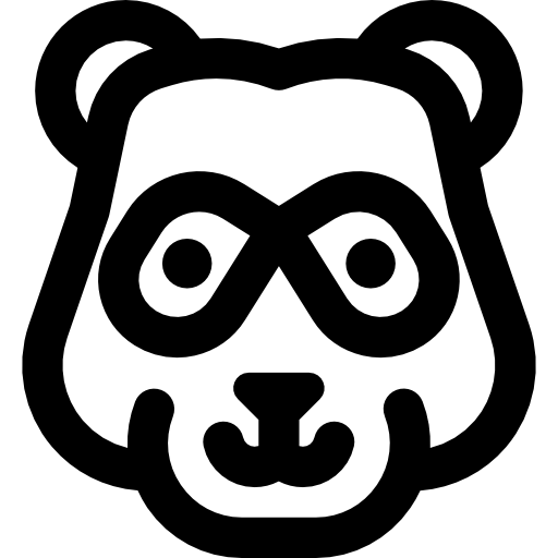 panda Basic Rounded Lineal icono