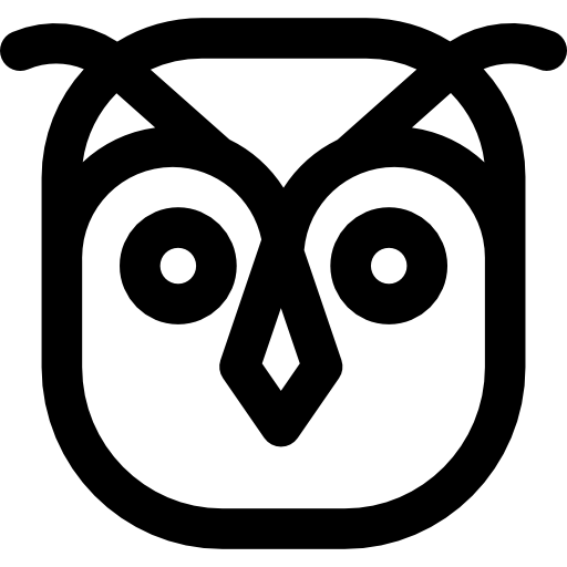 hibou Basic Rounded Lineal Icône