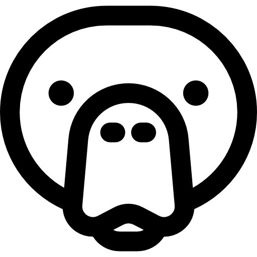 manatí Basic Rounded Lineal icono