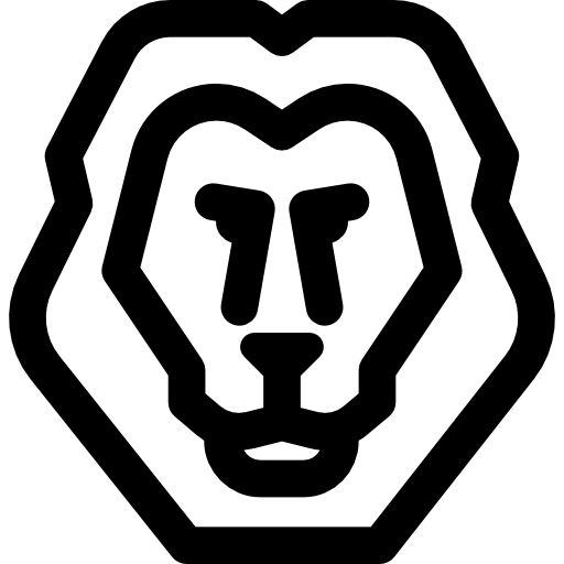 lion Basic Rounded Lineal Icône