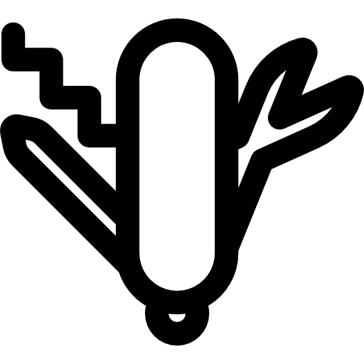 cuchillo del ejército suizo Basic Rounded Lineal icono