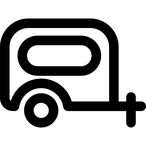 caravana Basic Rounded Lineal icono