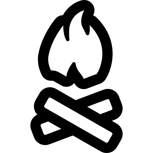 모닥불 Basic Rounded Lineal icon