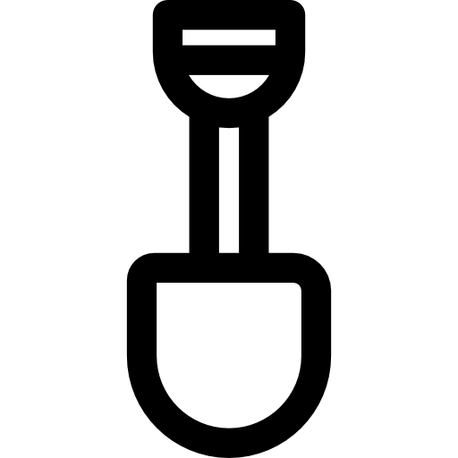 Лопата Basic Rounded Lineal иконка