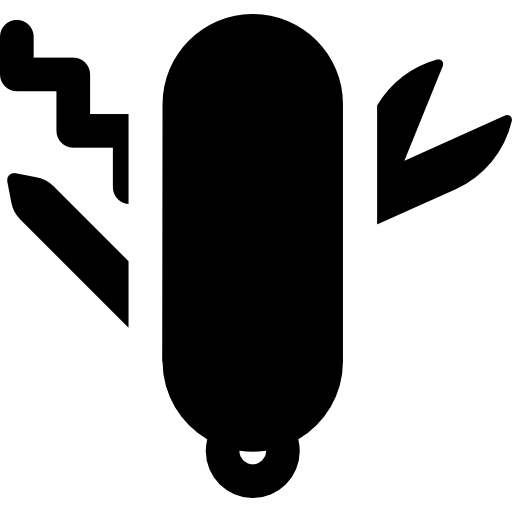 cuchillo del ejército suizo Basic Rounded Filled icono