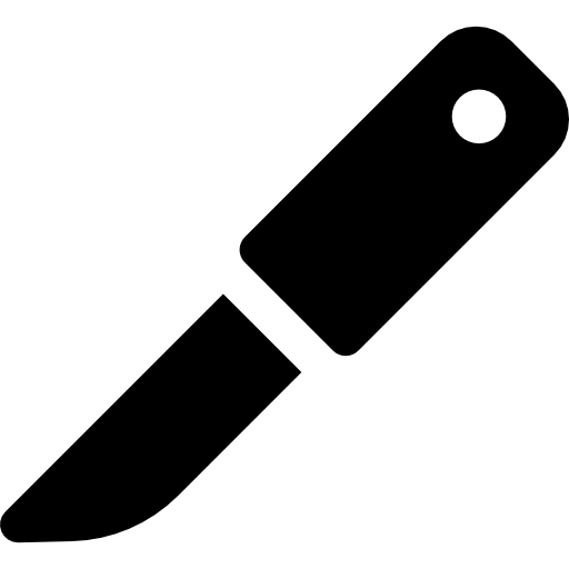 Knife Basic Rounded Filled icon