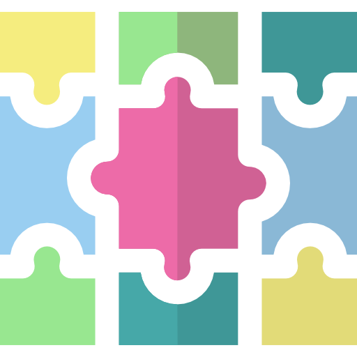 puzzle Basic Rounded Flat icona