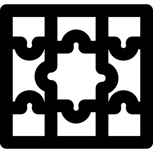 puzzle Basic Rounded Lineal icona