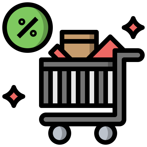 Shopping cart Surang Lineal Color icon