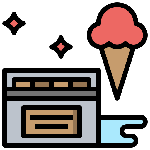 Ice cream shop Surang Lineal Color icon