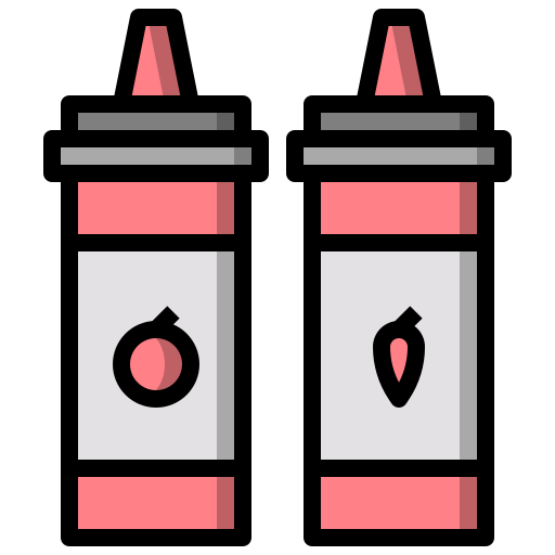 Ketchup Surang Lineal Color icono