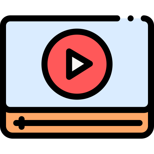 video-lektion Detailed Rounded Lineal color icon