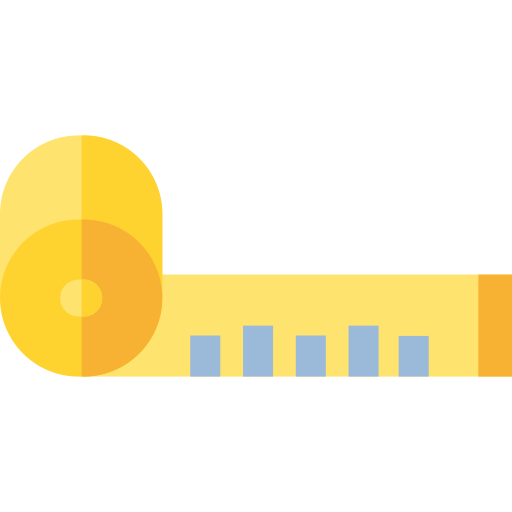Measuring tape Basic Straight Flat icon