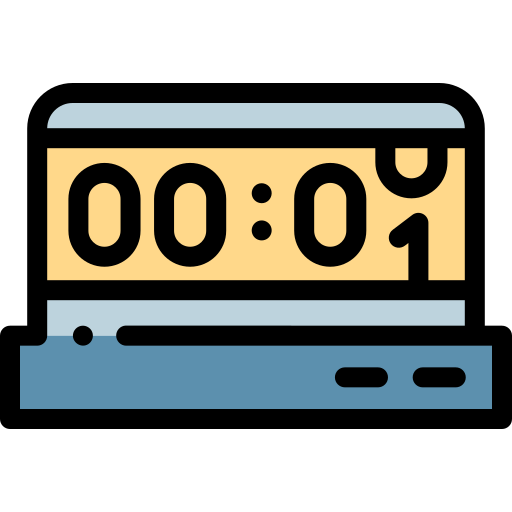 countdown Detailed Rounded Lineal color icon