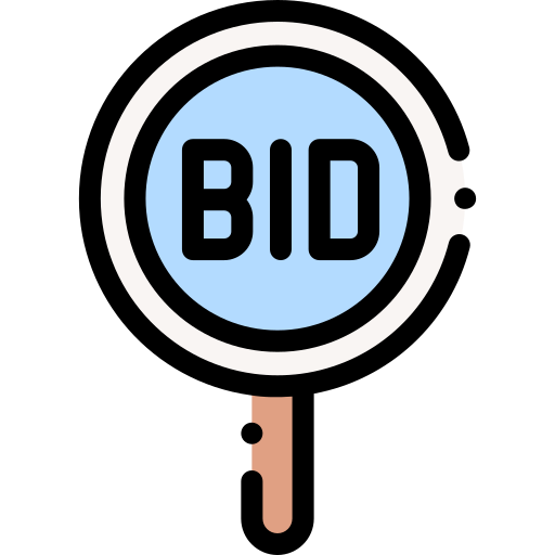 Bid Detailed Rounded Lineal color icon