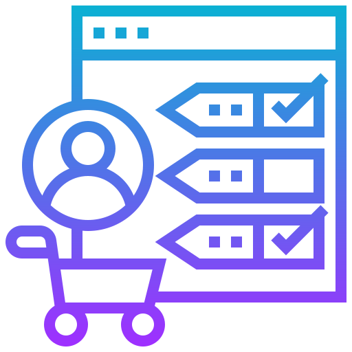 consumenten onderzoek Meticulous Gradient icoon