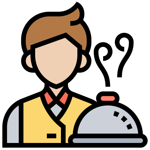 Waiter Meticulous Lineal Color icon