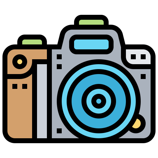 dslr 카메라 Meticulous Lineal Color icon