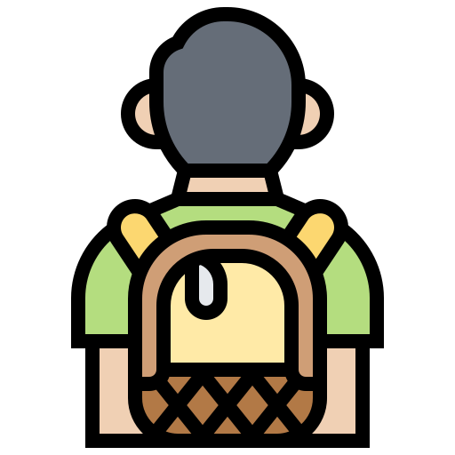 Backpack Meticulous Lineal Color icon