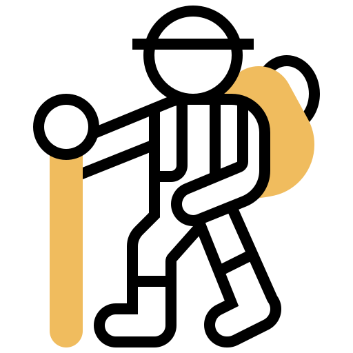 ハイキング Meticulous Yellow shadow icon