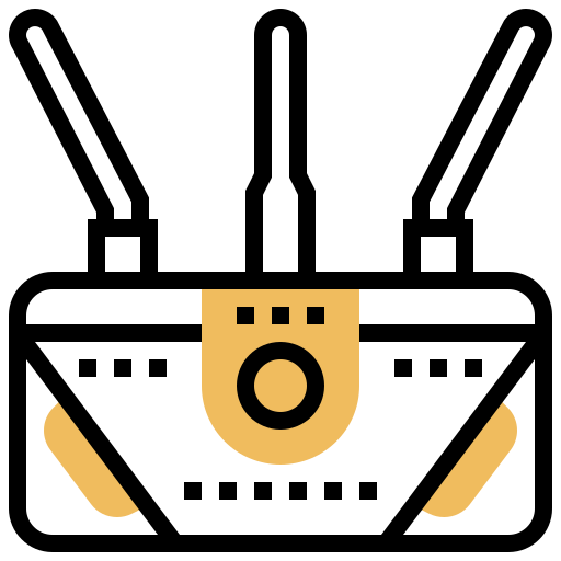 Router Meticulous Yellow shadow icon